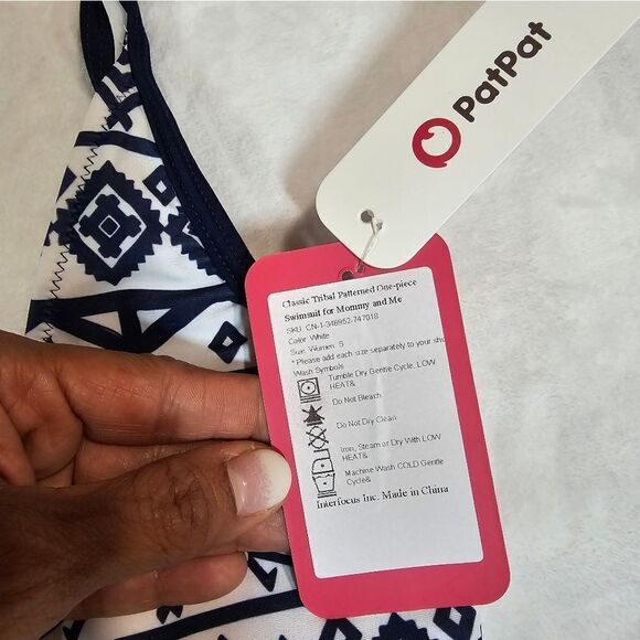 🌿NWT "PatPat" tribal print one piece swimsuit size Small - Picture 3 of 11